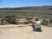 Monica - Chaco Canyon from above